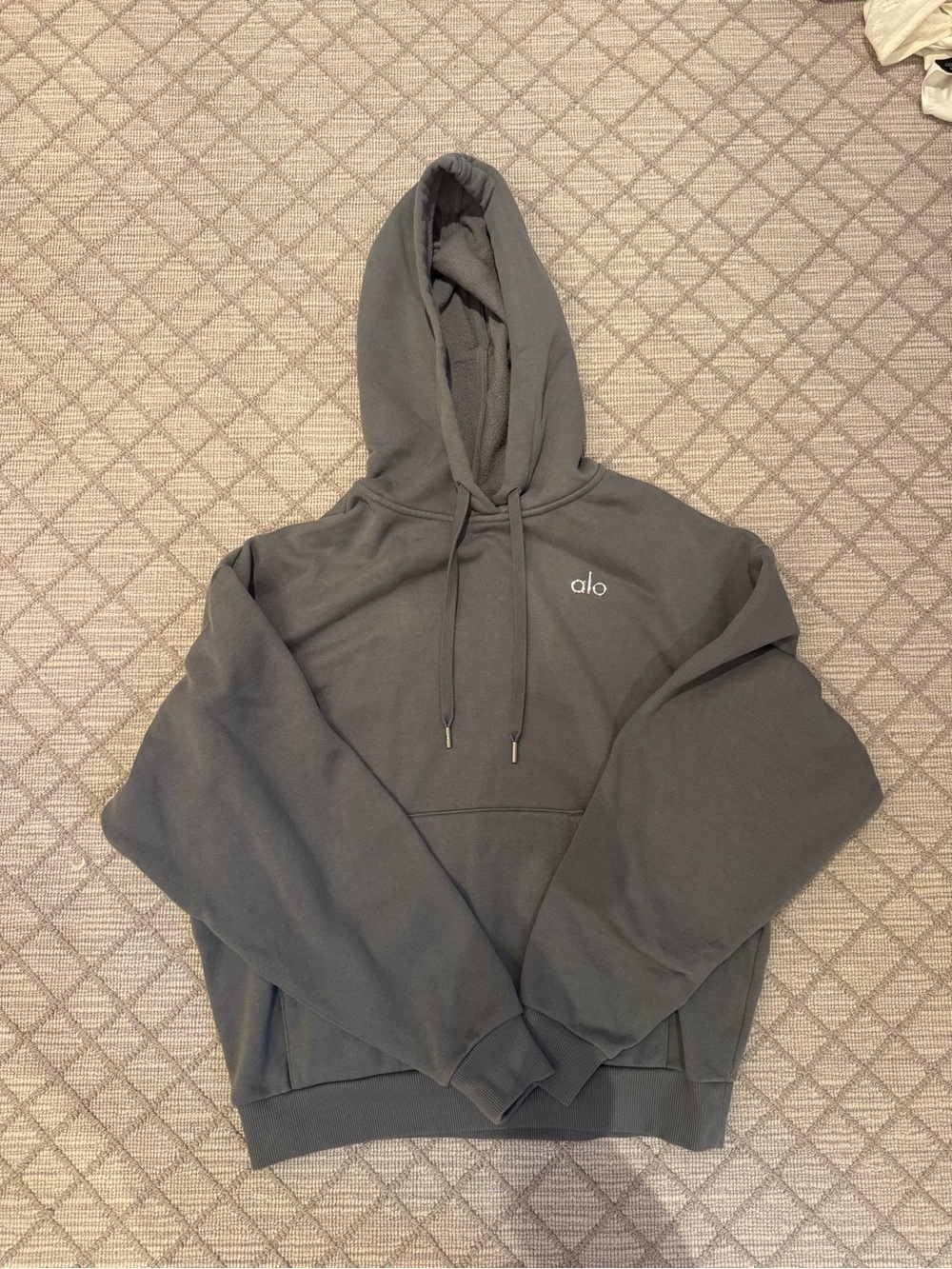 ALO STEEL GREY SWEATSHIRT - ACCOLADE HOODIE